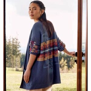 WOMEN'S GRAPHIC OPEN FRONT CARDIGAN